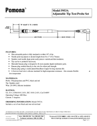 Thumbnail of document Data Sheet - 5953A Retractable Tip Test Probe Set, Sheathed DMM Plug